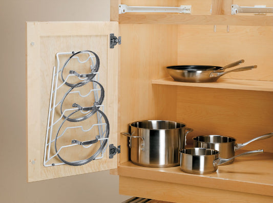 Cabinet Door Lid Rack - White
