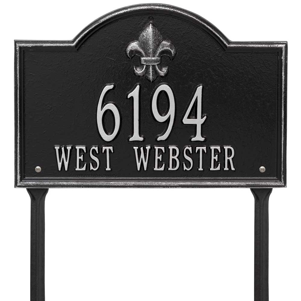 Bayou Vista Lawn Address Sign - Two Line