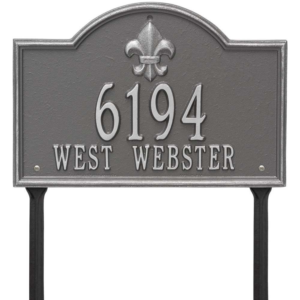 Bayou Vista Lawn Address Sign - Two Line
