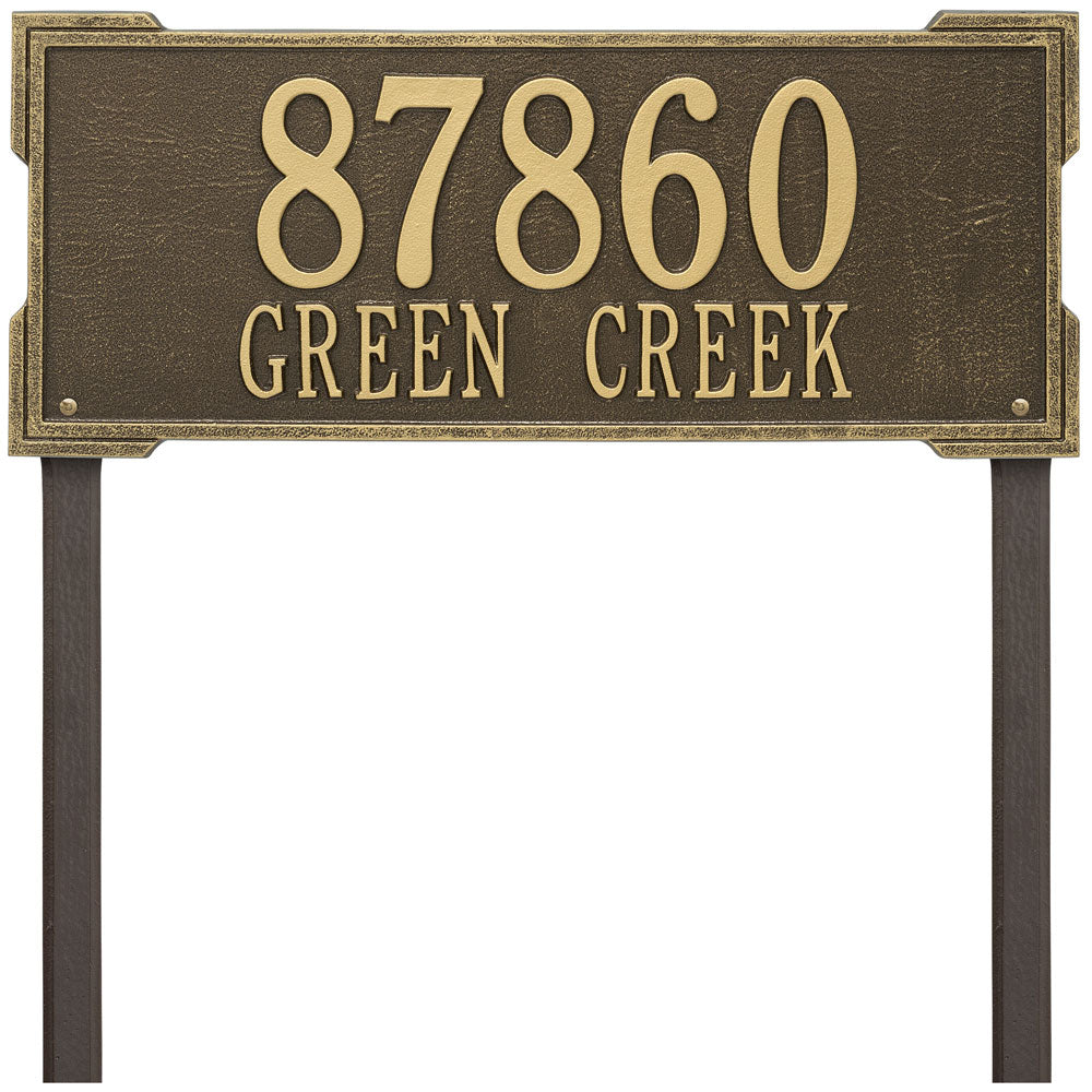 Roanoke Lawn Address Plaque - Estate Two-Line