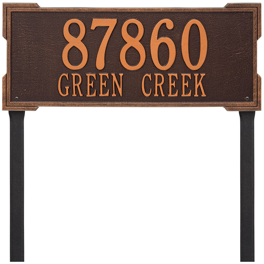 Roanoke Lawn Address Plaque - Estate Two-Line