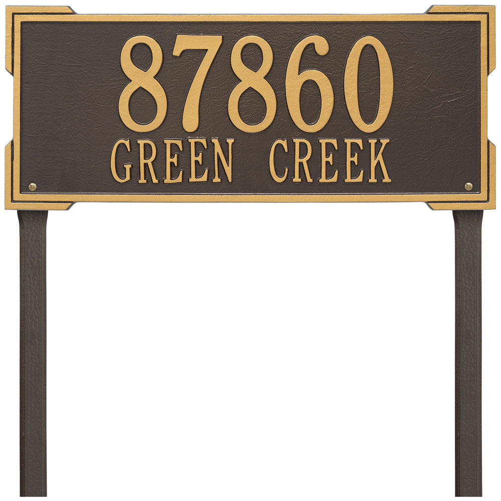 Roanoke Lawn Address Plaque - Estate Two-Line