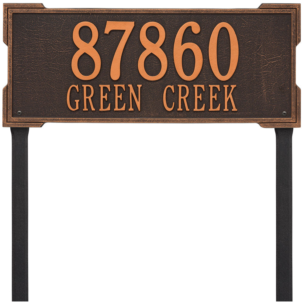 Roanoke Lawn Address Plaque - Estate Two-Line